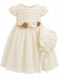 Vestido de Niña Blanco con detalles Flores