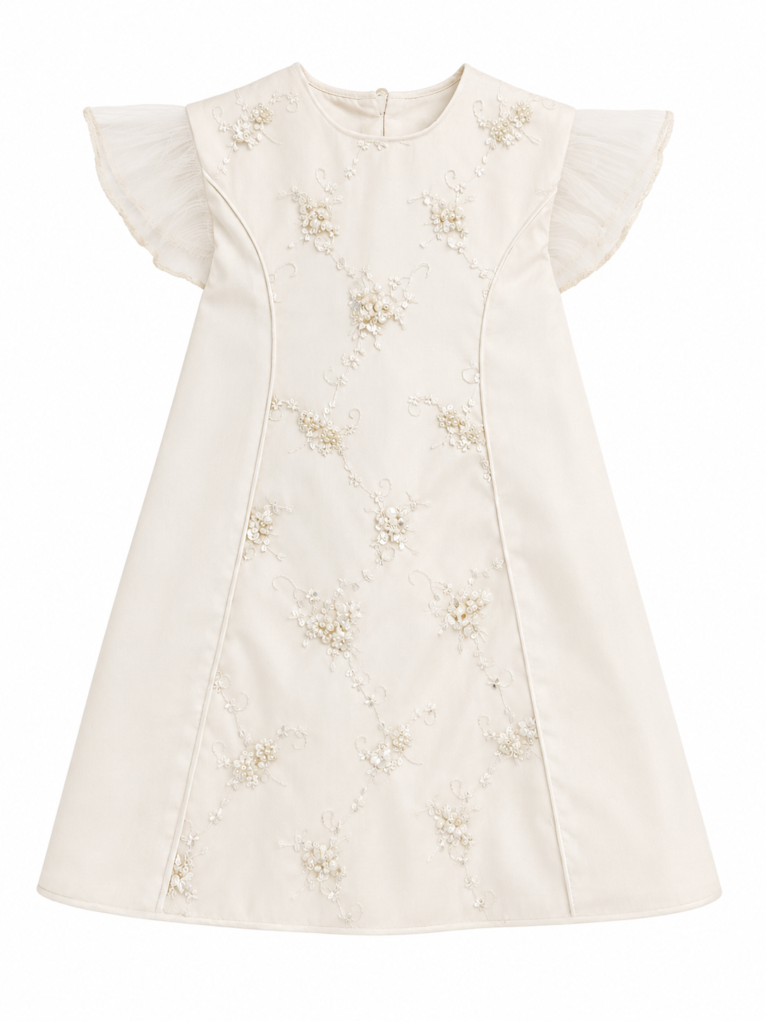 Vestido de Niña Blanco Marfil