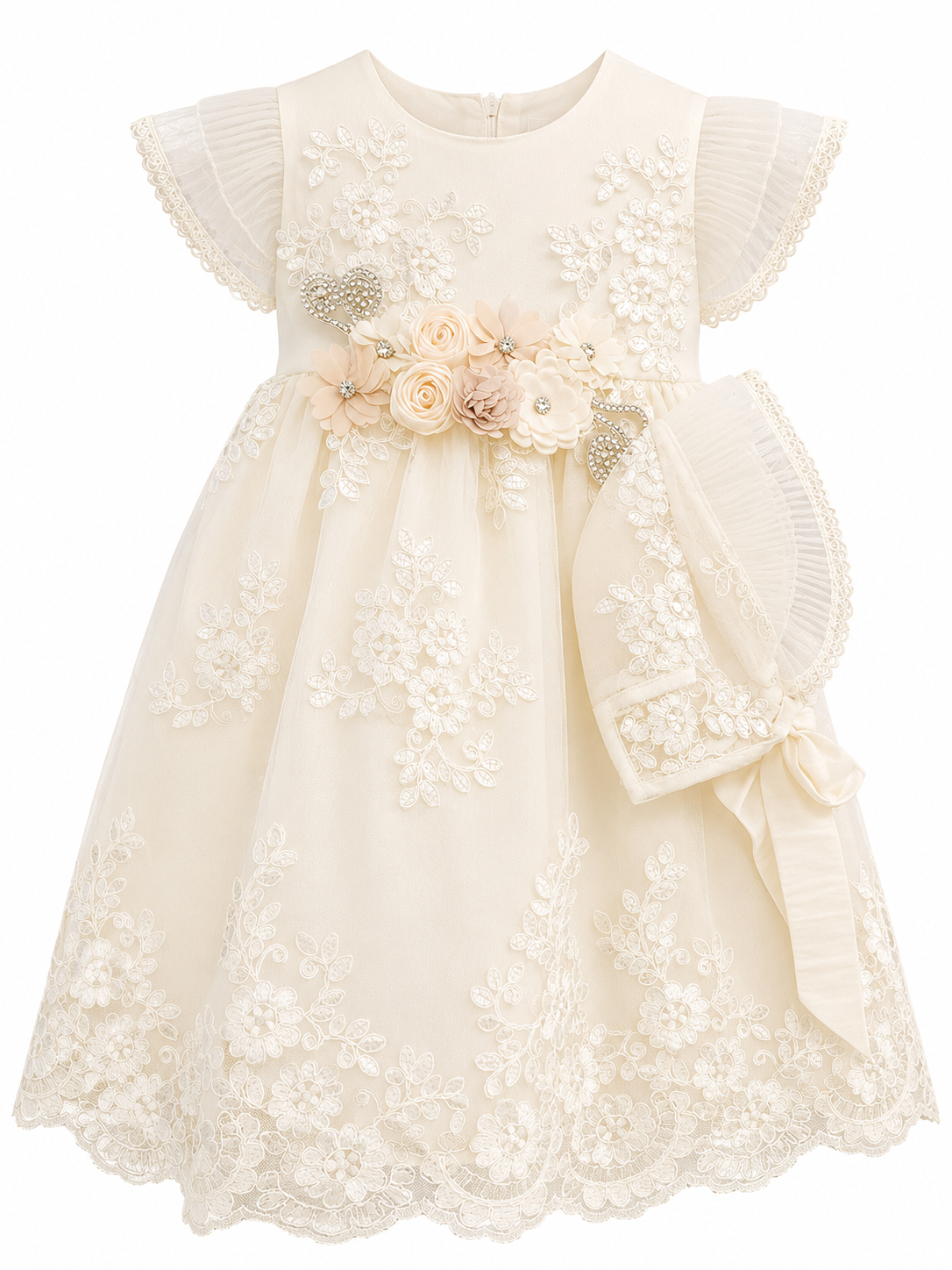 Vestido de Niña Arreglo Ceremonial Flores