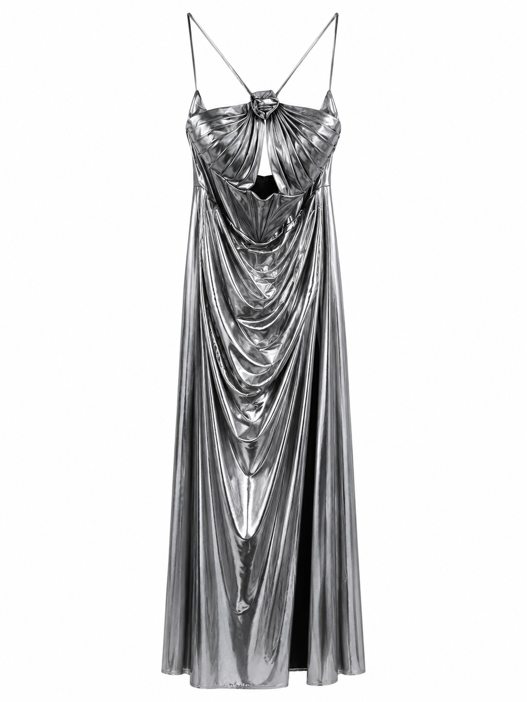 Vestido Lamé Plata