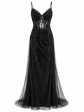 Vestido de Noche Negro Sirena