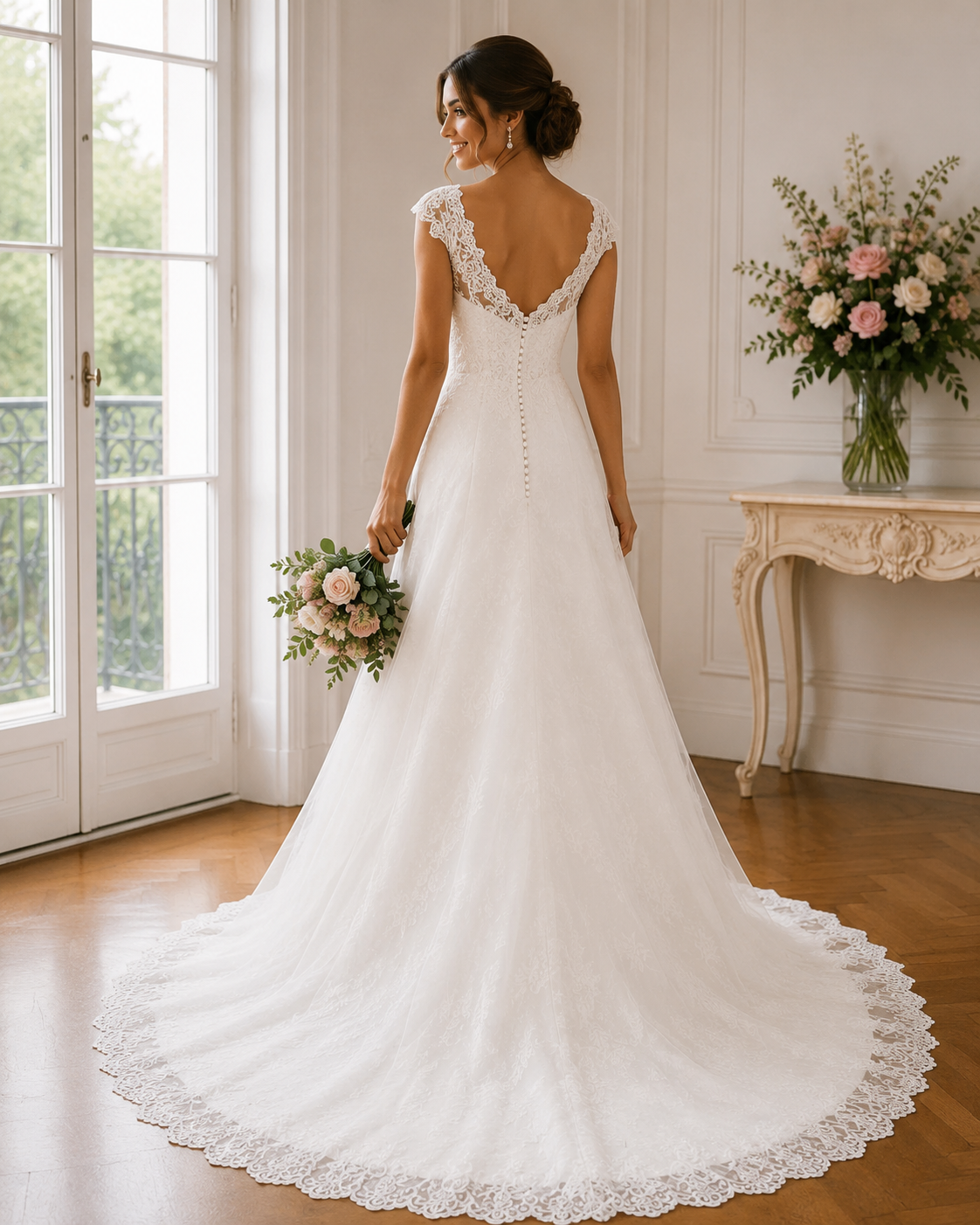 Vestido de Novia Espalda Descubierta Talla 14