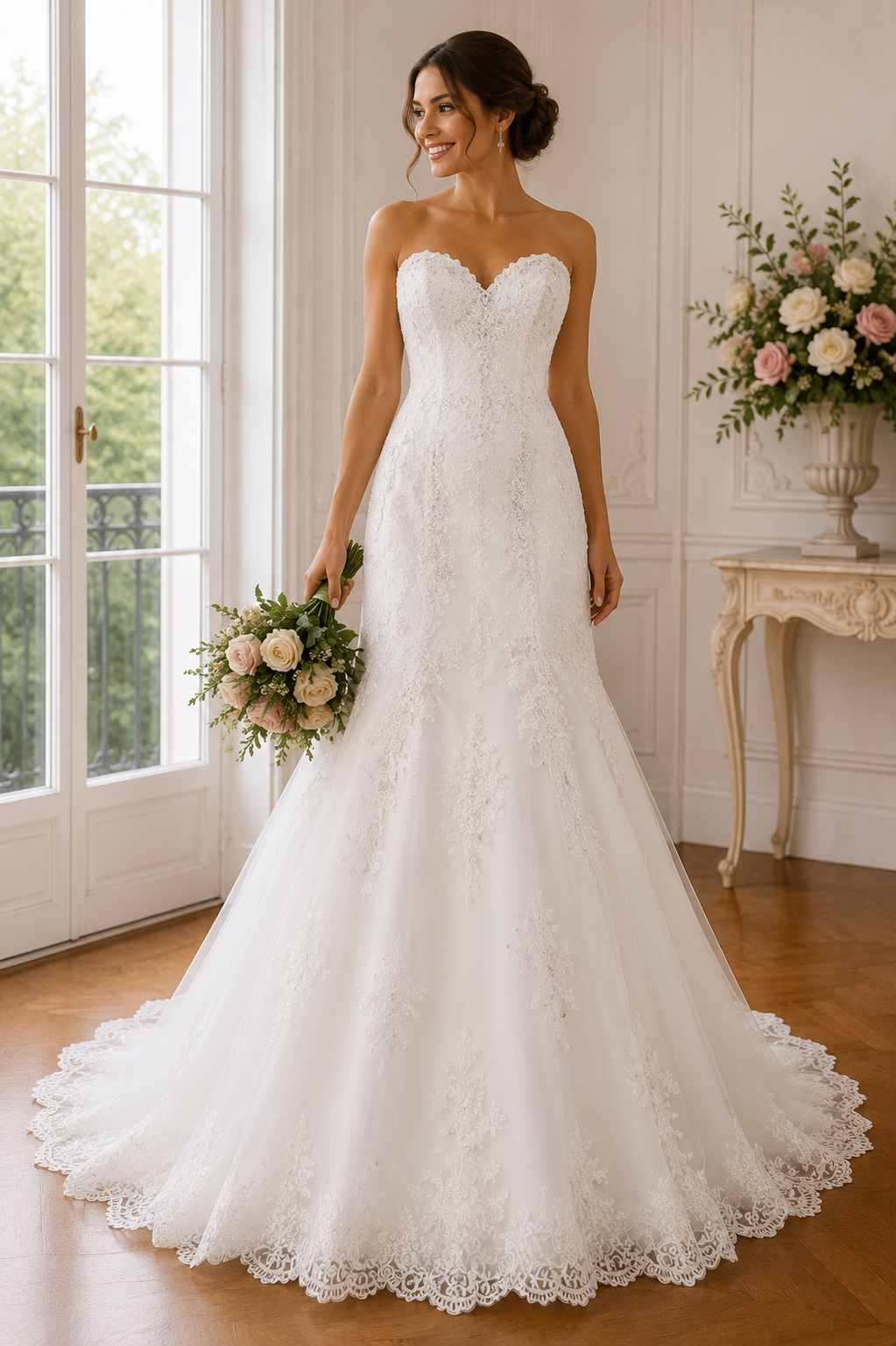 Vestido Largo de Novia Talla 14