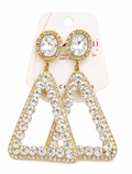 Pendientes de gota con cristales