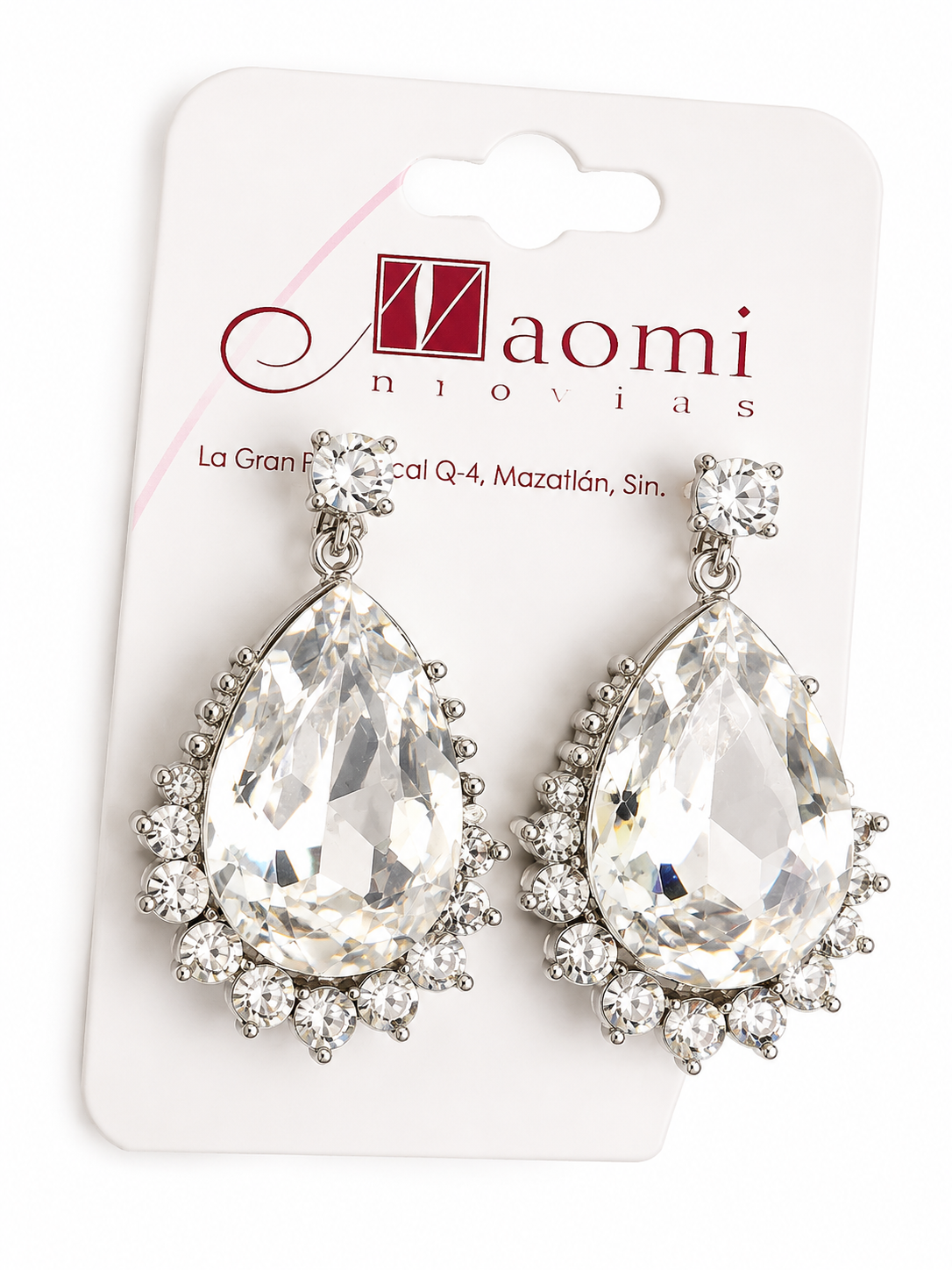 Aretes de gota brillantes