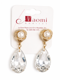 Aretes con perlas y cristales