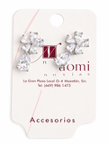 Pendientes de flor con piedras claras