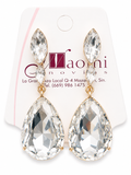 Aretes de gota con cristales