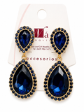 Pendientes colgantes con piedras azules