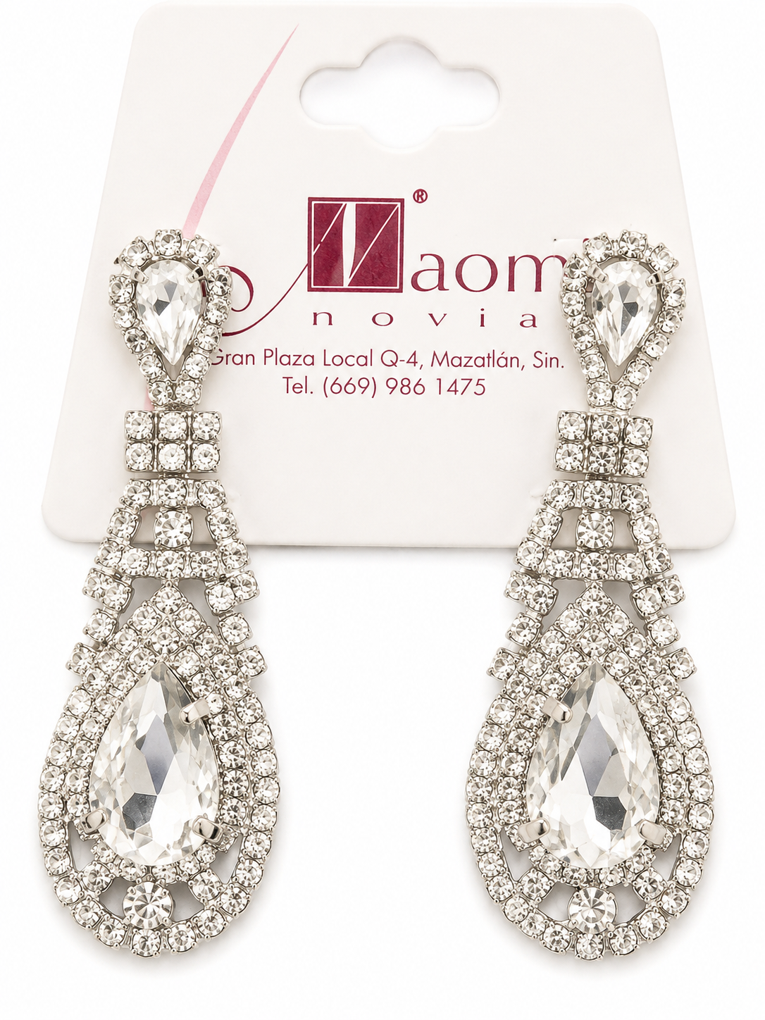 Pendientes brillantes y elegantes