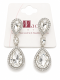 Pendientes colgantes plateados