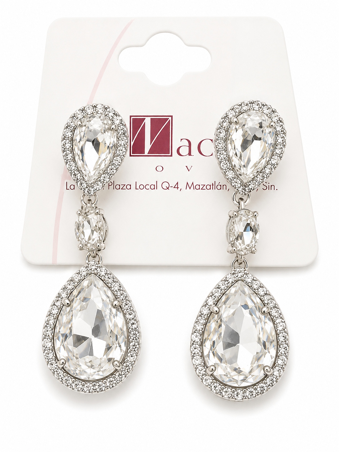 Pendientes colgantes plateados