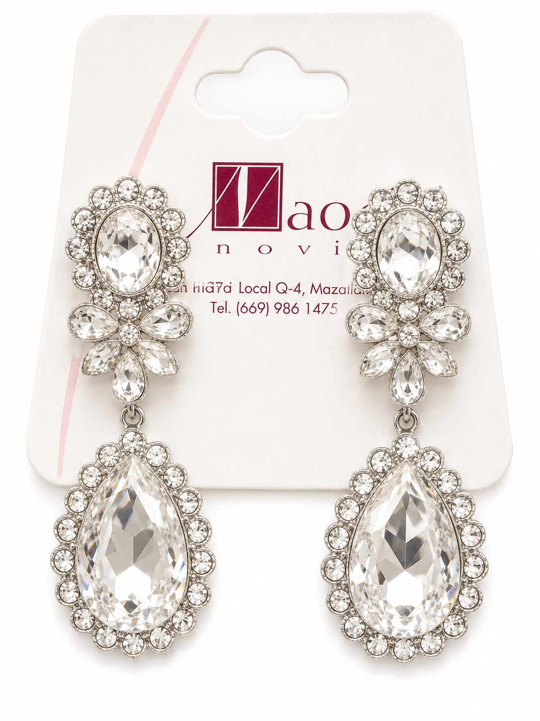 Pendientes con cristales brillantes