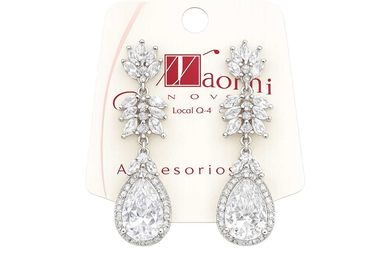 Pendientes de cristales con brillo