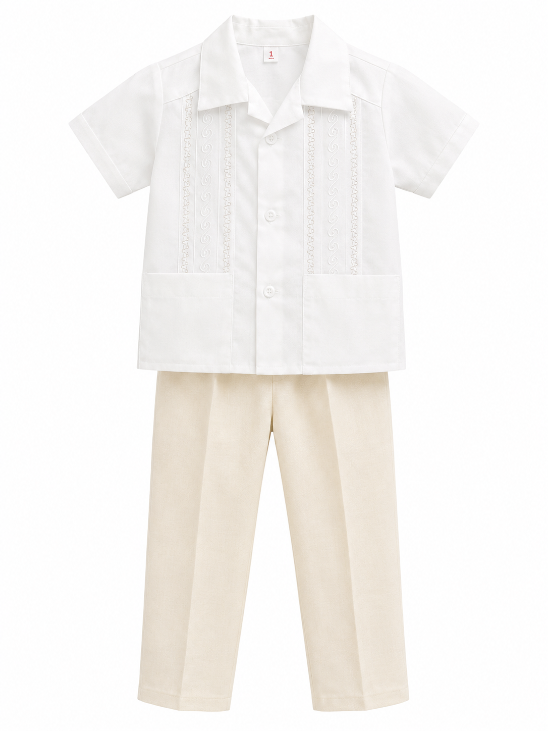 Traje Guayabera Blanca Estilo
