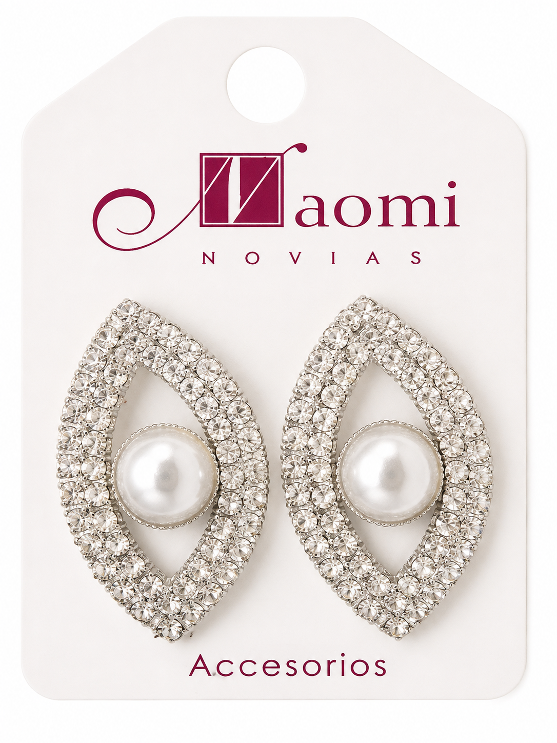 Pendientes de perlas y cristales