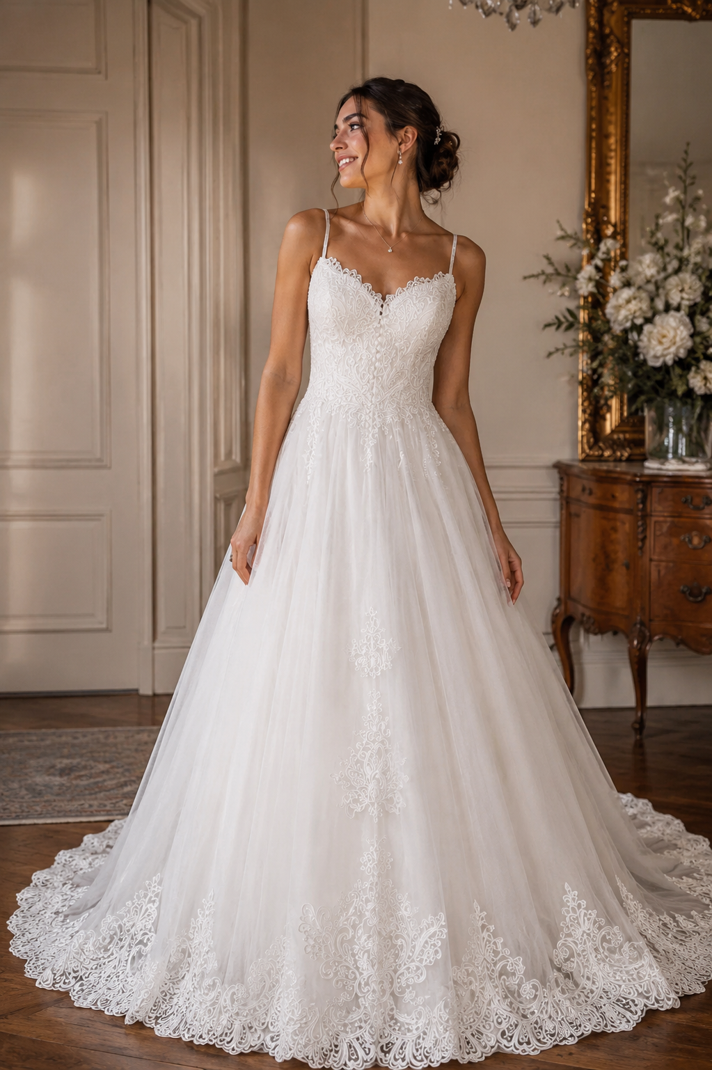Vestido de boda Color Ivory Detallado