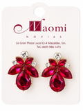 Joyería elegante con piedras rojas