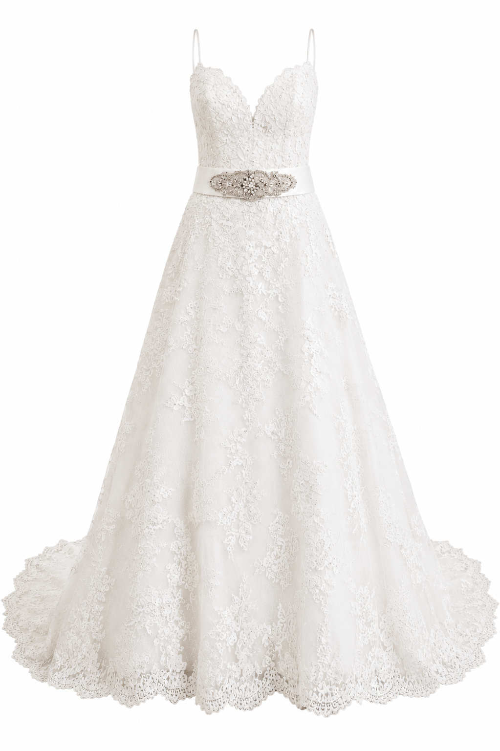 Vestido de Boda con Detalle en Cintura