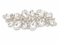 Broche de cristal brillante y floral
