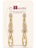 Pendientes elegantes cristales con tonos dorados