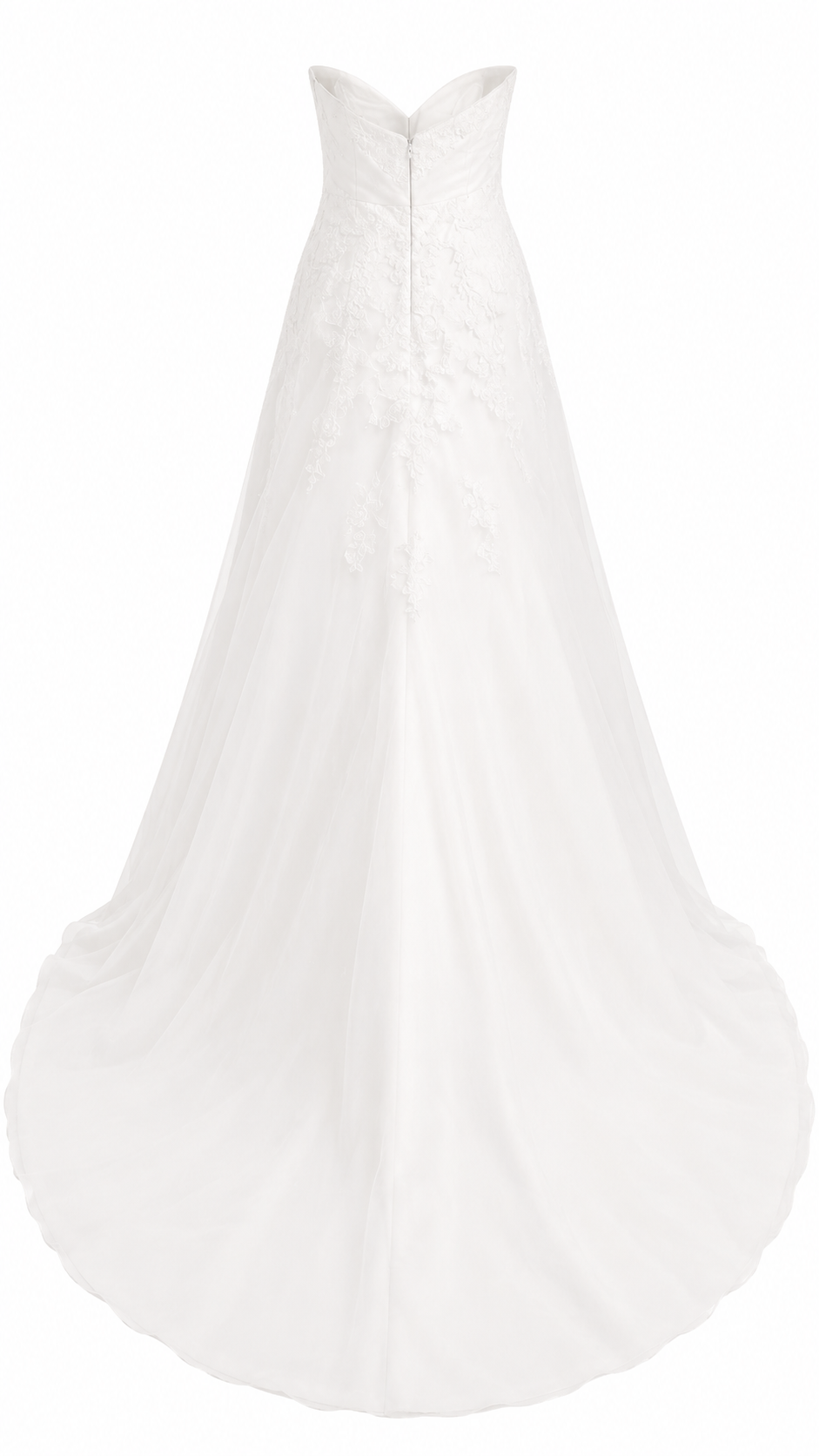 Vestido de Boda con Detalle Plateado