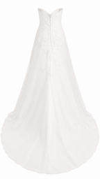 Vestido de Boda con Detalle Plateado