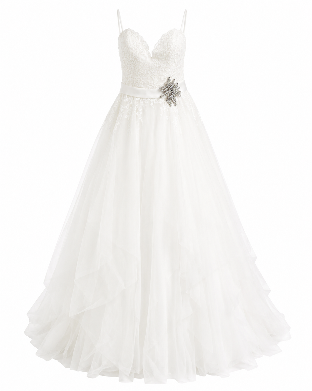 Vestido de Boda Ivory con Detalle de Flor