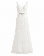 Vestido de Novia con Cinto Brillantes