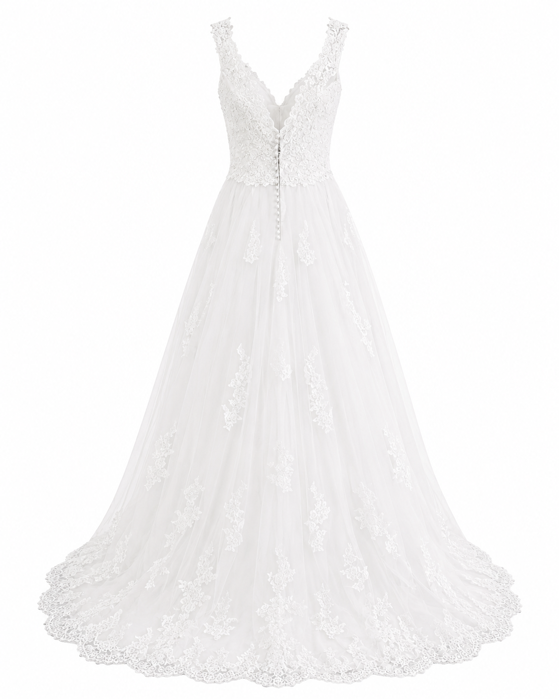 Vestido de Novia Blanco Elegante