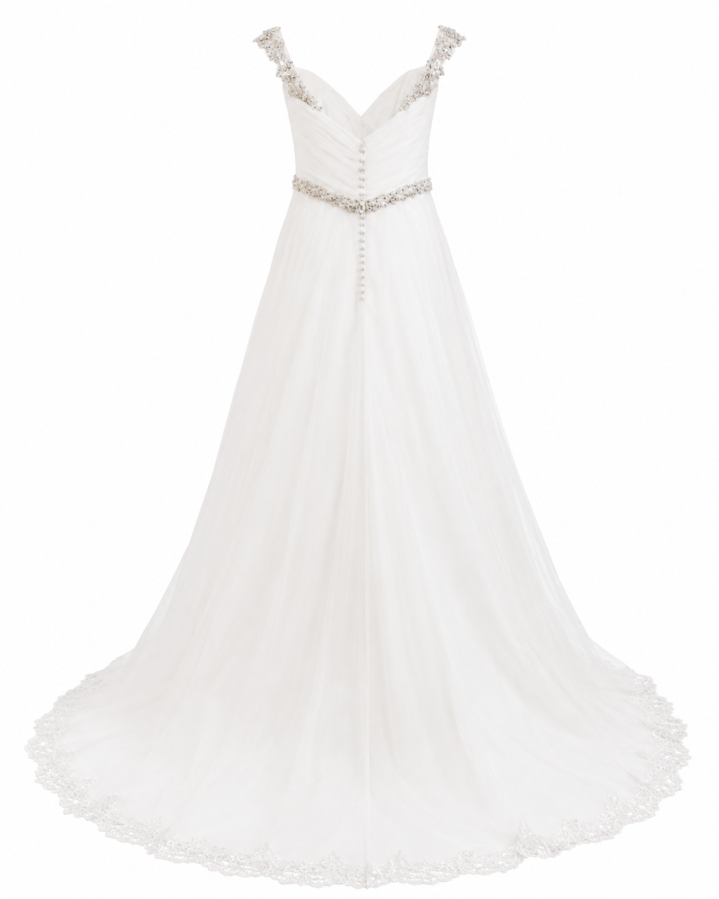Vestido de Boda Elegante y Detallado Ivory