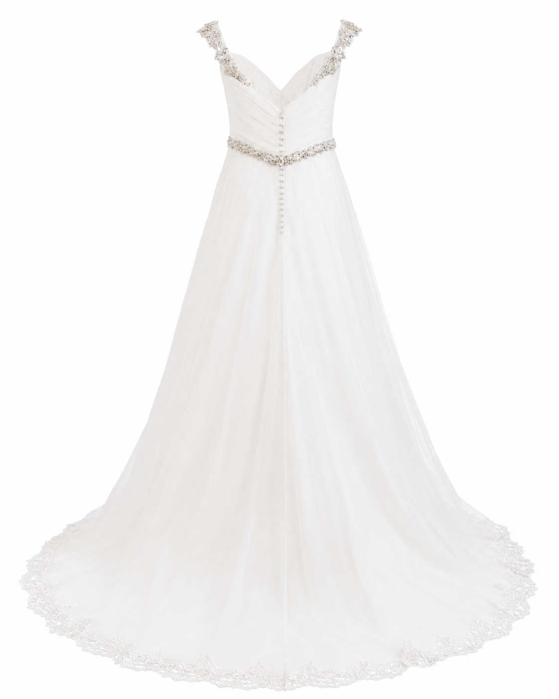 Vestido de Boda Elegante y Detallado Ivory
