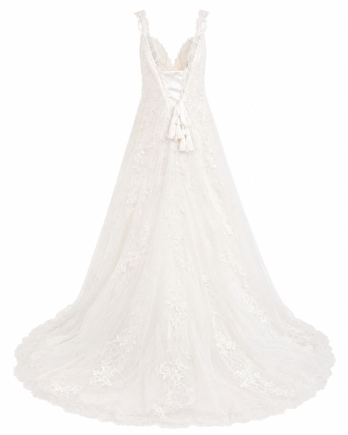 Vestido Ivory de Boda con Detalle de Encaje
