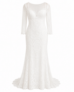 Vestido de Boda de Encaje Elegante Largo