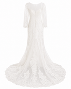 Vestido de Boda de Encaje Elegante Largo