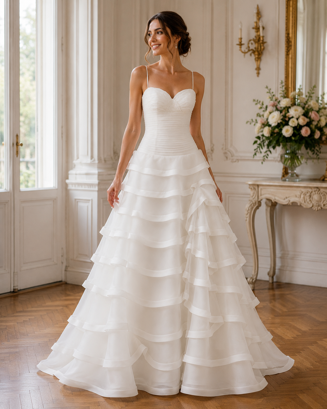 Vestido Blanco de Novia Elegante por Division