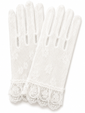Guantes de encaje blanco