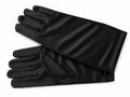Guantes de satén negros elegantes