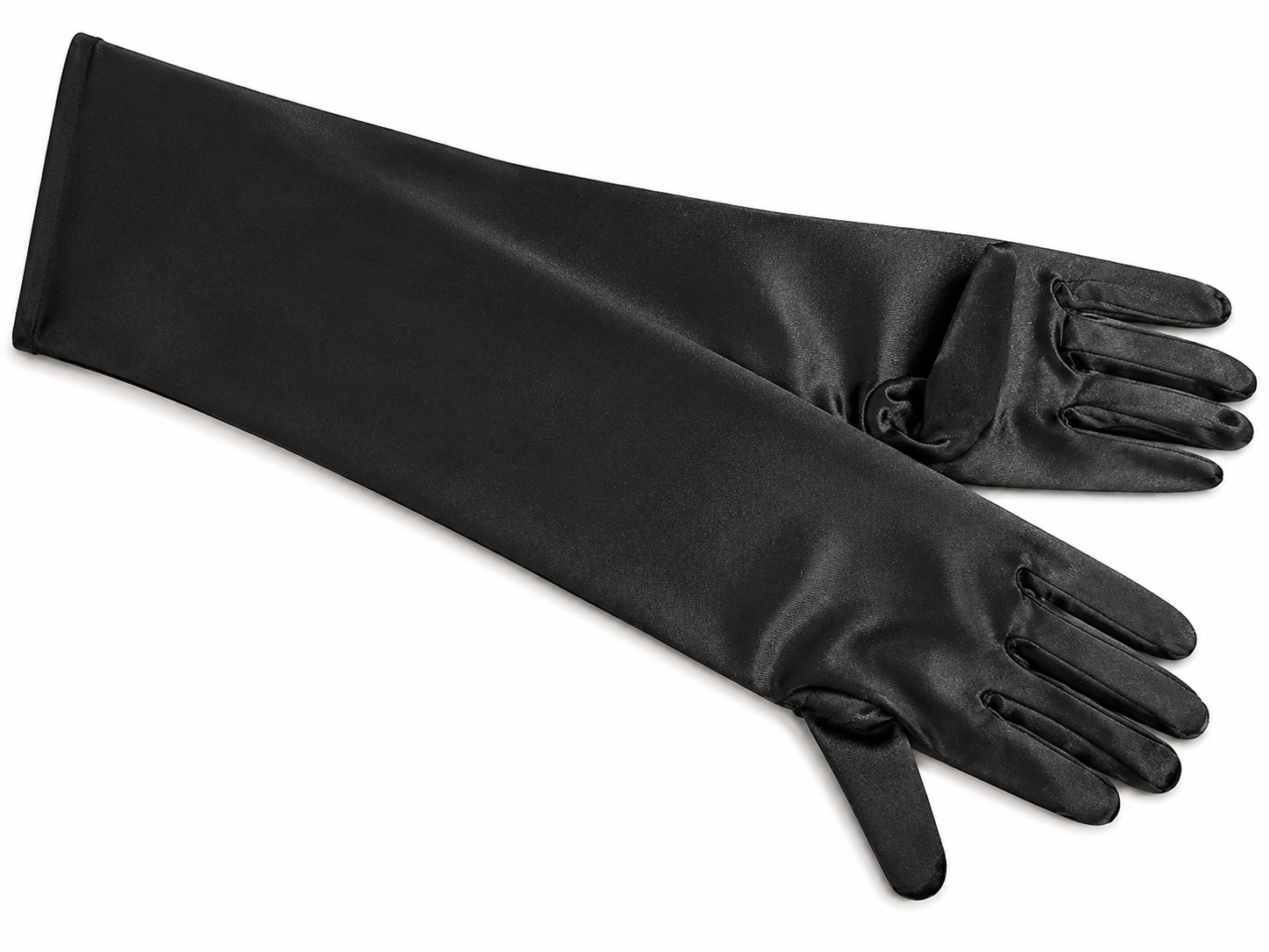 Guantes largos negros