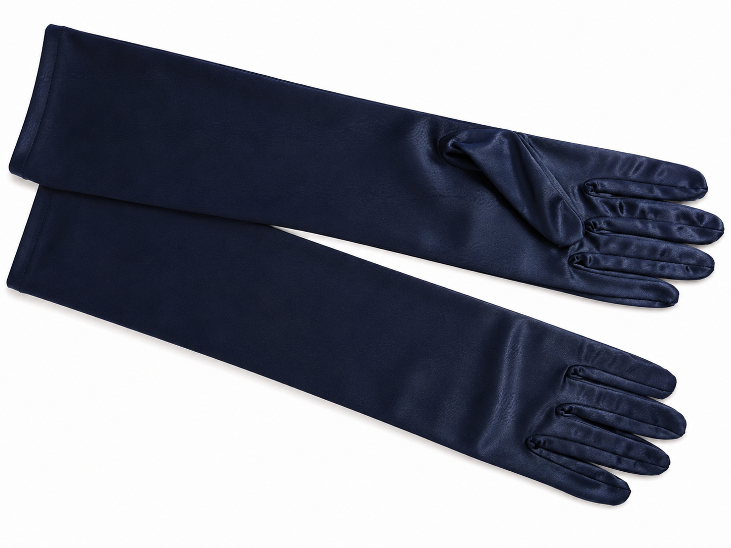 Guantes largos azul marino