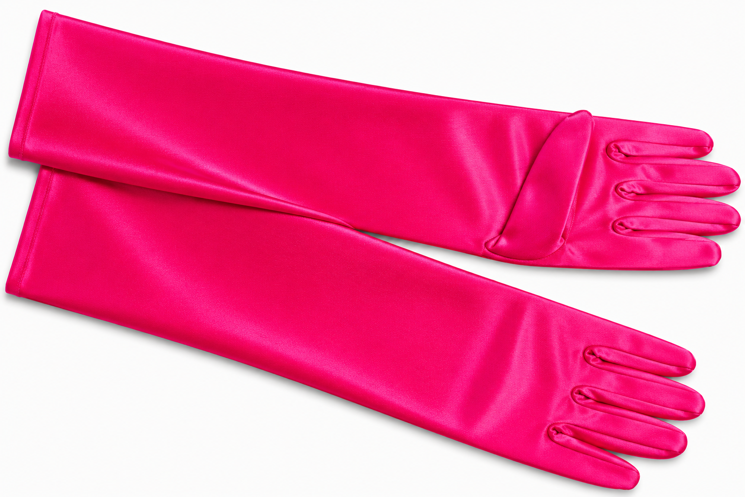 Guantes largos rosas