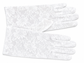 Guantes de encaje blanco