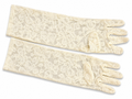 Guantes de encaje crema