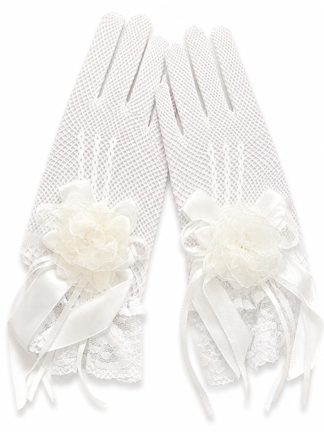 Guantes con flor