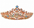 Tiara en tonos rosas