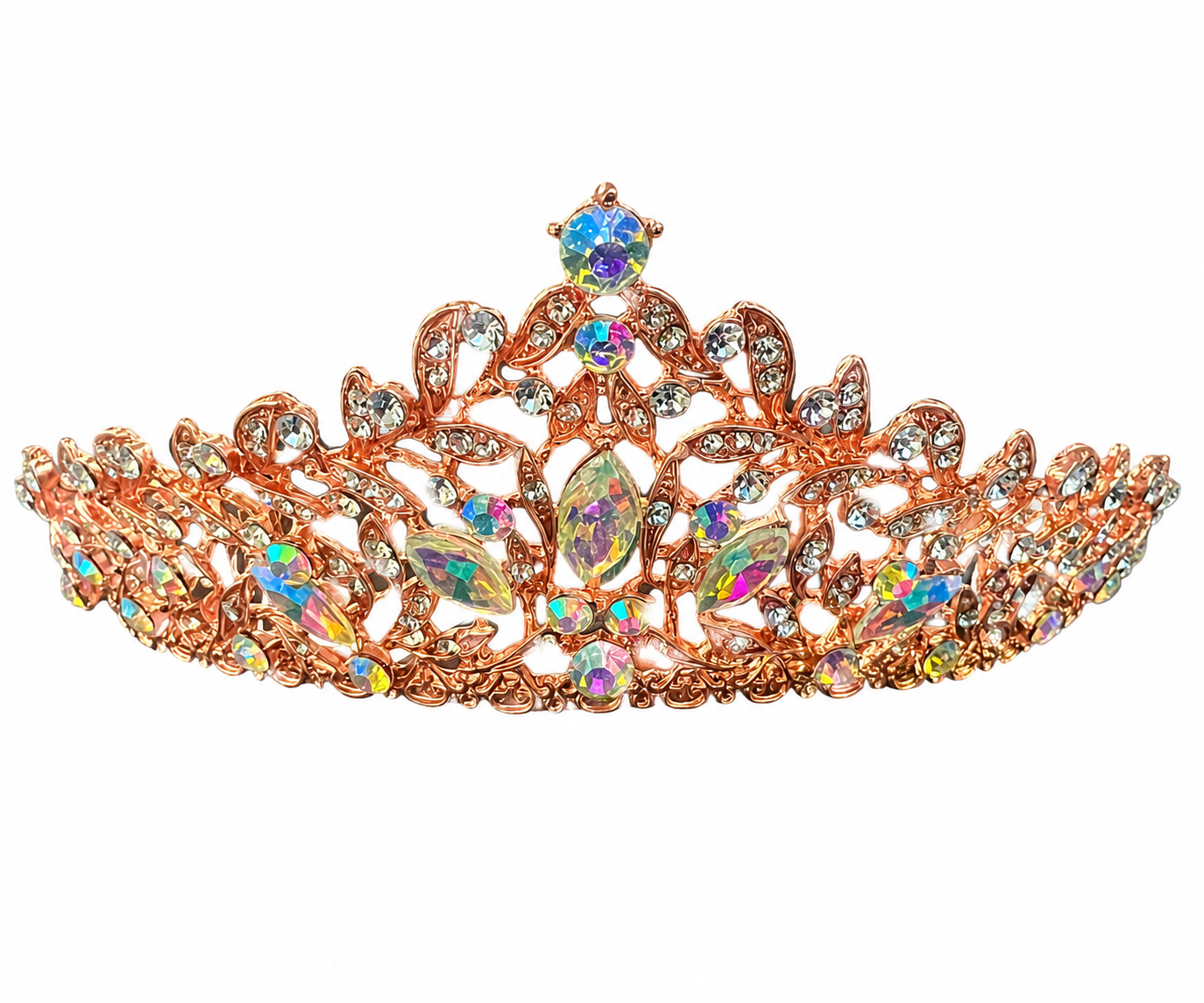Tiara en tonos rosas