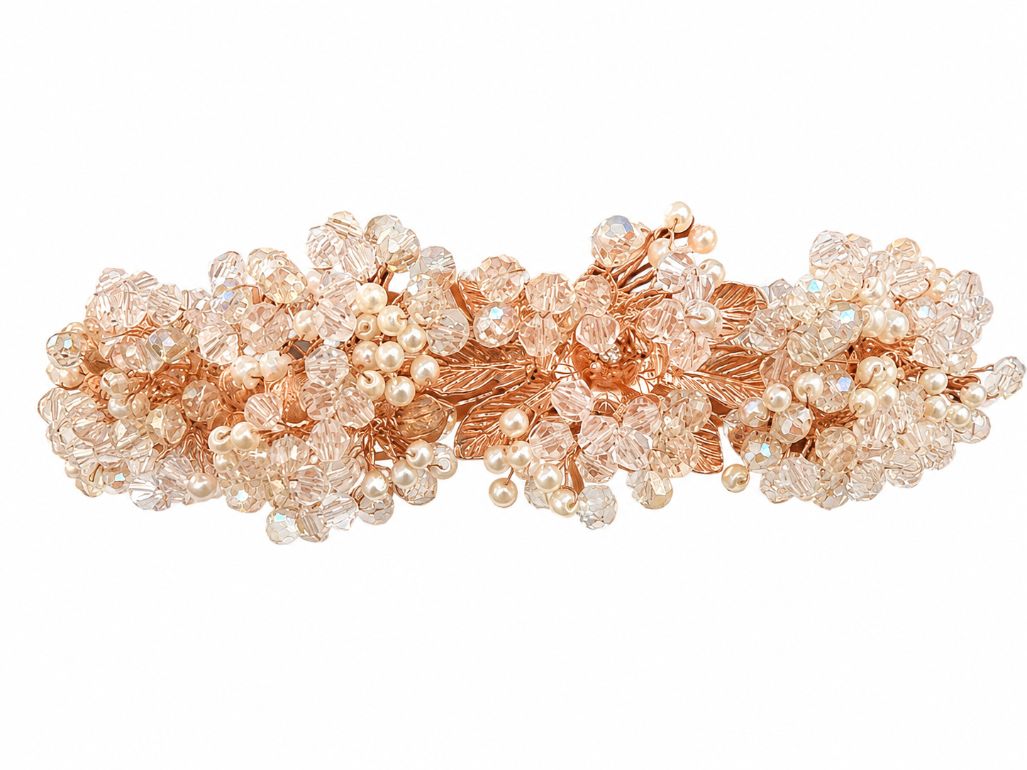 Tocado rosa gold