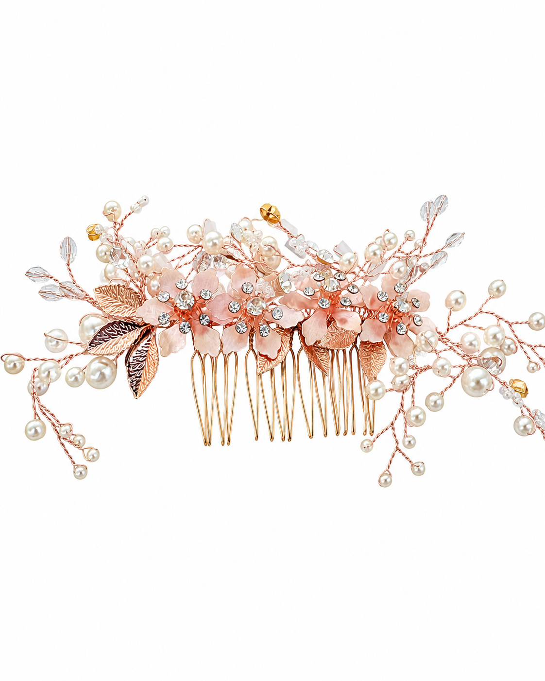 Peineta rosa gold