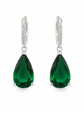 Pendientes de gota con tono esmeralda