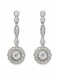 Pendientes de gota tono plata vintage